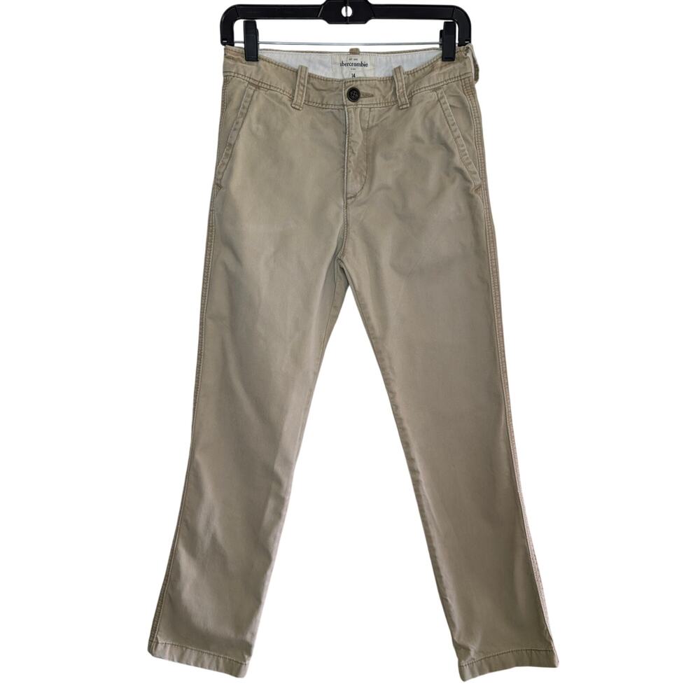 Abercrombie Kids Boys Bottoms, Flat Front Khaki Chinos Pants, Sz 14